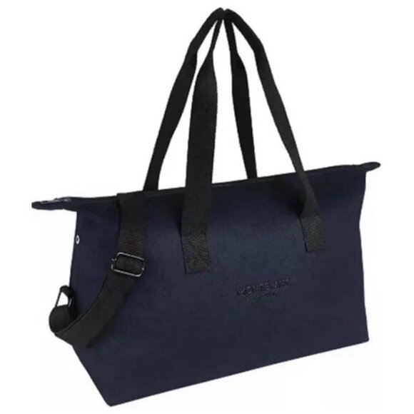 MONTBLANC Parfums Dark Navy Blue Duffle Weekend Weekender Travel Bag, NEW NWT - Picture 1 of 10